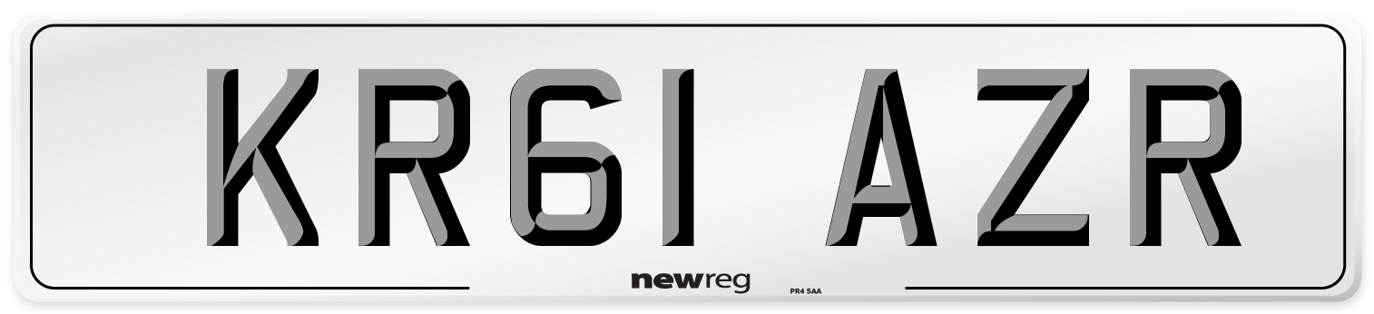 KR61 AZR Number Plate from New Reg